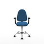 PIQUERAS Y CRESPO Silla de oficina Aýna Azul claro con Brazos 2D