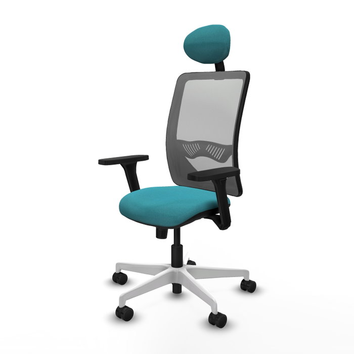 PIQUERAS Y CRESPO Silla de oficina Zulema con mecanismo Sincro, Turquesa y Gris PIQUERAS Y CRESPO Silla de oficina Zulema con mecanismo Sincro, Turquesa y Gris