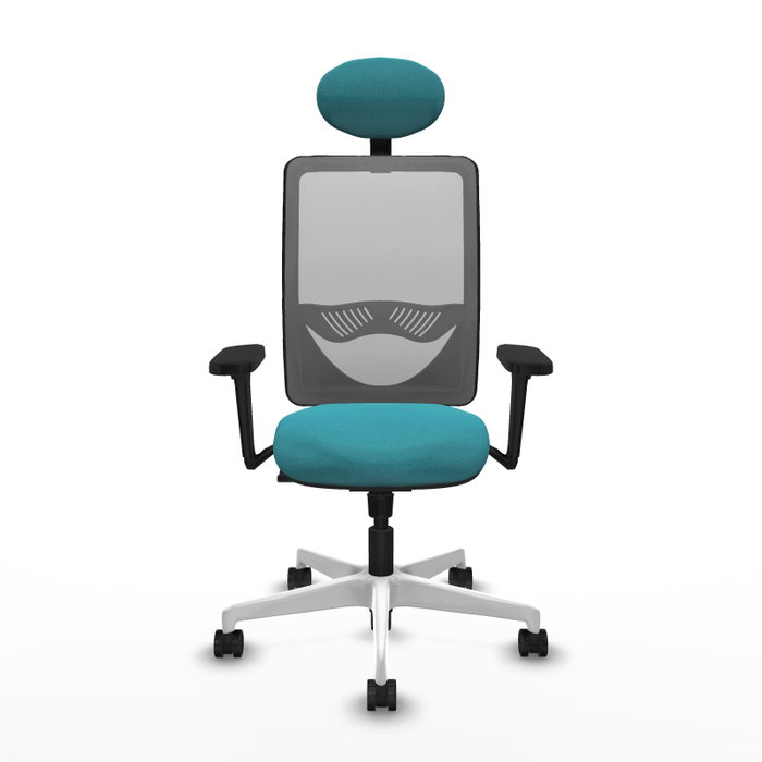 PIQUERAS Y CRESPO Silla de oficina Zulema con mecanismo Sincro, Turquesa y Gris PIQUERAS Y CRESPO Silla de oficina Zulema con mecanismo Sincro, Turquesa y Gris