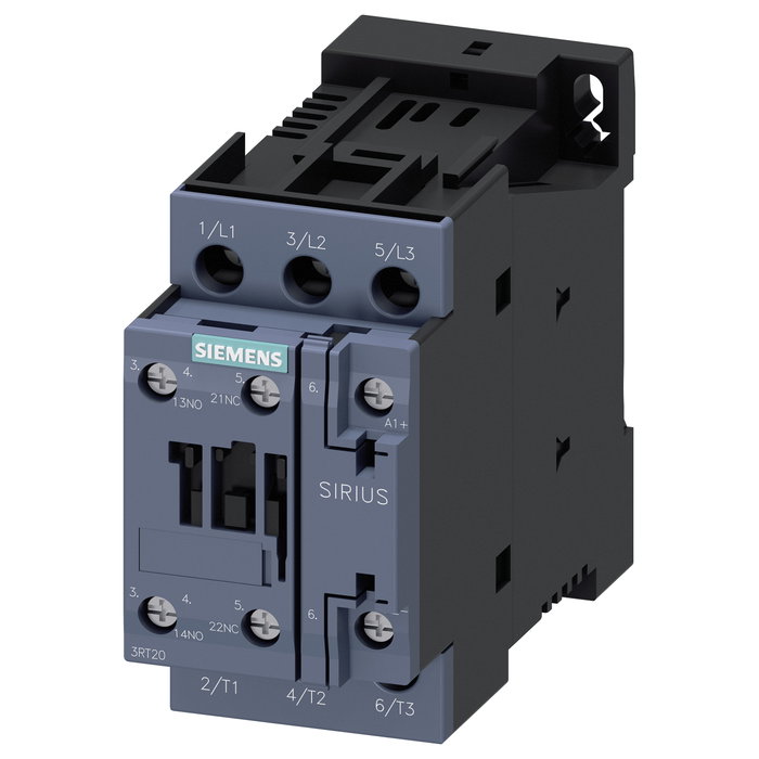 Siemens 3RT20261BB40 Contactor AC-3 11kW/400V 1S+1 24VDC 3p S0 Siemens 3RT20261BB40 Contactor AC-3 11kW/400V 1S+1 24VDC 3p S0