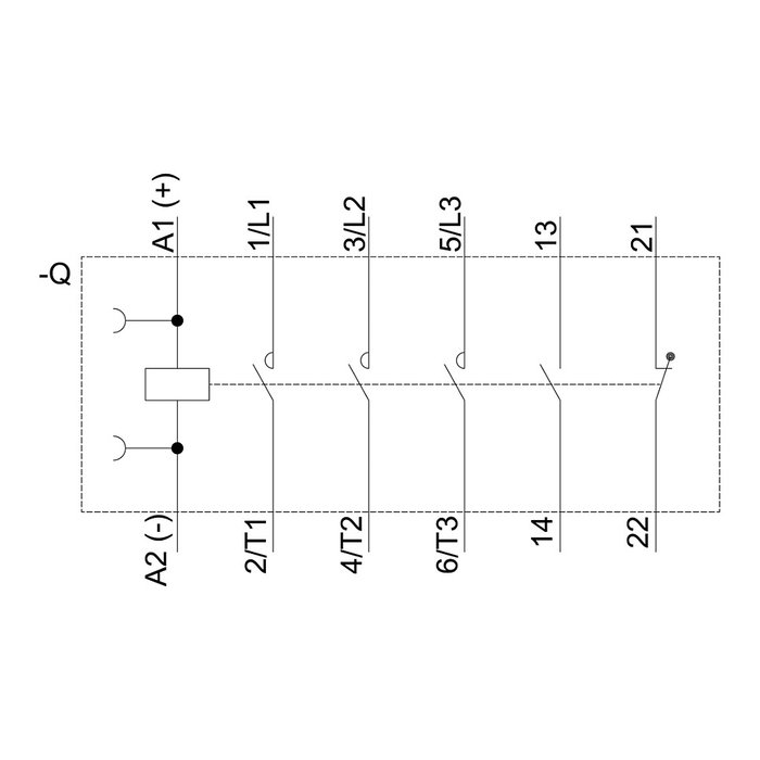 Siemens 3RT20261BB40 Contactor AC-3 11kW/400V 1S+1 24VDC 3p S0 Siemens 3RT20261BB40 Contactor AC-3 11kW/400V 1S+1 24VDC 3p S0