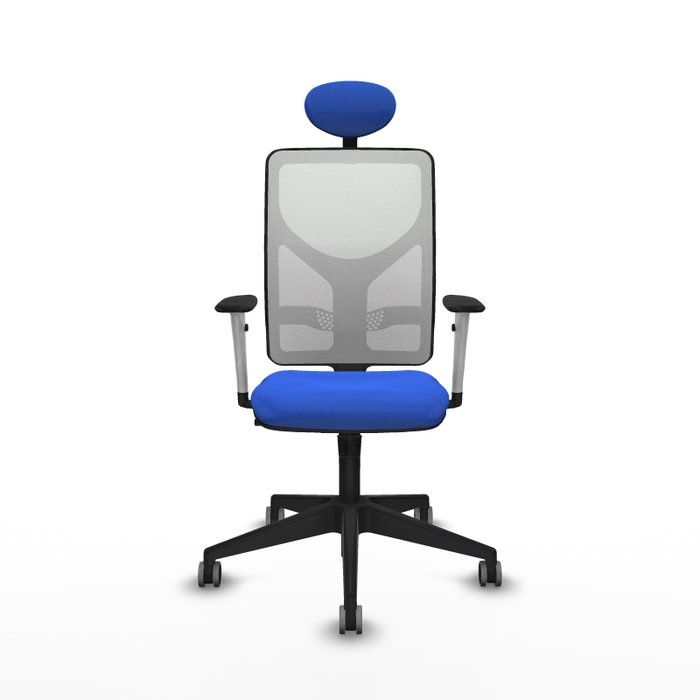 PIQUERAS Y CRESPO Silla de oficina Motilla con mecanismo Sincro, Azul y Blanco PIQUERAS Y CRESPO Silla de oficina Motilla con mecanismo Sincro, Azul y Blanco
