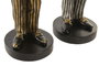 DKD Home Decor Figura de Resina Cebra Pack de 2 (Dorado y Plateado) de 14,5x13x39 cm