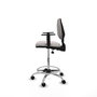 PIQUERAS Y CRESPO Taburete Isso AS similpiel blanco brazos 1D