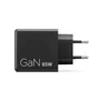 Lenovo Dual USB-C 65W GaN Charger Negro con cable de 1,5 m