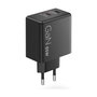 Lenovo G0A6065BEU Cargador GaN 65W Dual USB-C Negro con Cable 1.5m, Certificado Universal