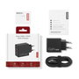 Lenovo G0A6065BEU Cargador GaN 65W Dual USB-C Negro con Cable 1.5m, Certificado Universal