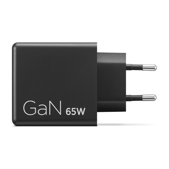 Lenovo G0A6065BEU Cargador GaN 65W Dual USB-C Negro con Cable 1.5m, Certificado Universal