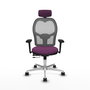 PIQUERAS Y CRESPO Silla de oficina Jorquera con mecanismo Sincro/Traslack, Morado y Gris