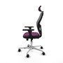PIQUERAS Y CRESPO Silla de oficina Jorquera con mecanismo Sincro/Traslack, Morado y Gris