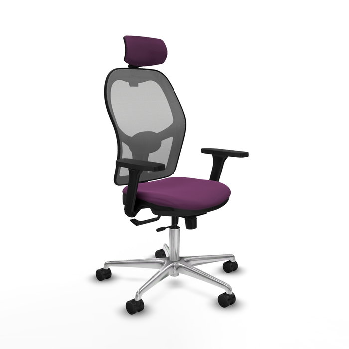 PIQUERAS Y CRESPO Silla de oficina Jorquera con mecanismo Sincro/Traslack, Morado y Gris PIQUERAS Y CRESPO Silla de oficina Jorquera con mecanismo Sincro/Traslack, Morado y Gris