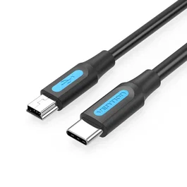 Vention COWBD Cable USB 2.0 Tipo-C a Mini-USB Macho, 0.5m (50cm) Negro, 480 Mbit/s Carga Rápida