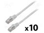 Lanberg Pack de 10 Patchcords Cat 6 F/UTP 1m Gris