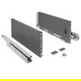 HERRAJES ALK Cajón Qube Push Extracción Total Acabado Antracita H90 H120 H185 Medida Cajón 350