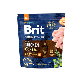 Brit Premium Dog Nature Adult Medium 1kg - Alimento Completo para Perros Adultos
