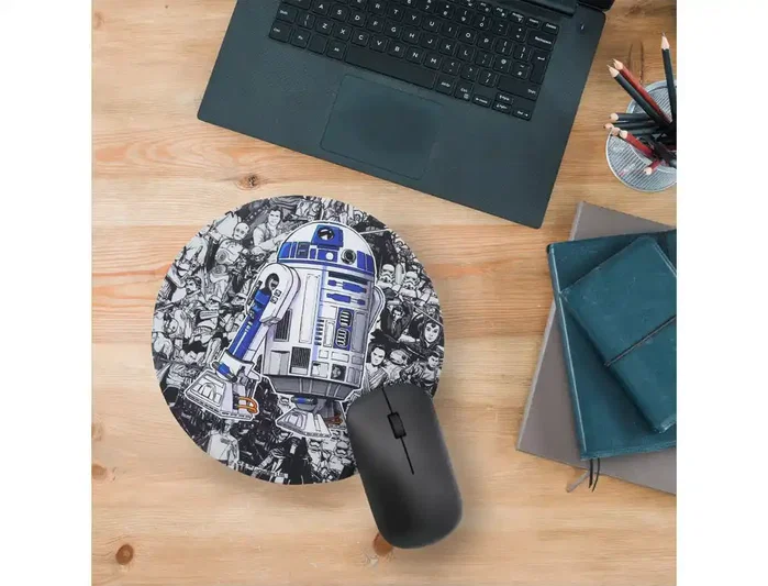 Wondee Alfombrilla de ratón Star Wars redonda R2D2 200 mm