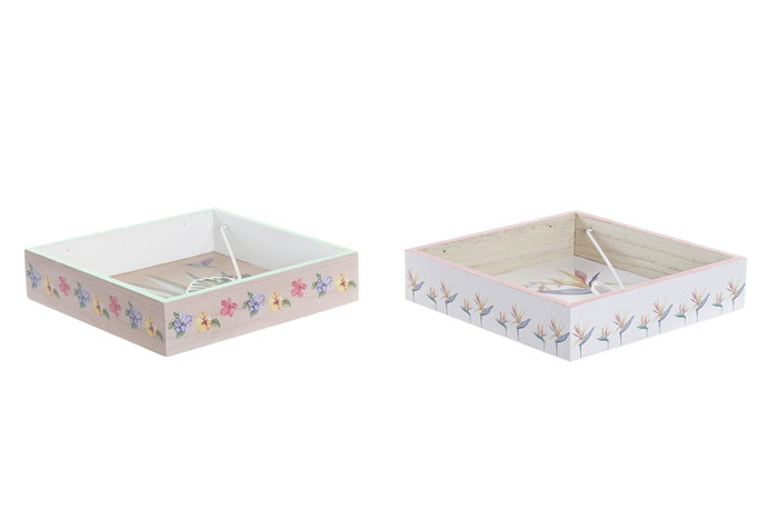 DKD Home Decor Servilletero Tropic Garden Surtido de 2 DKD Home Decor Servilletero Tropic Garden Surtido de 2