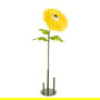 Flor Anémona Amarillo Artificial 50 X 50 X 135 cm