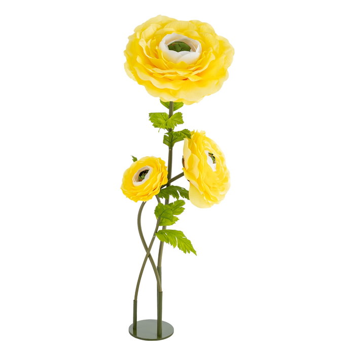 Flor Anémona Amarillo Artificial 50 X 50 X 135 cm