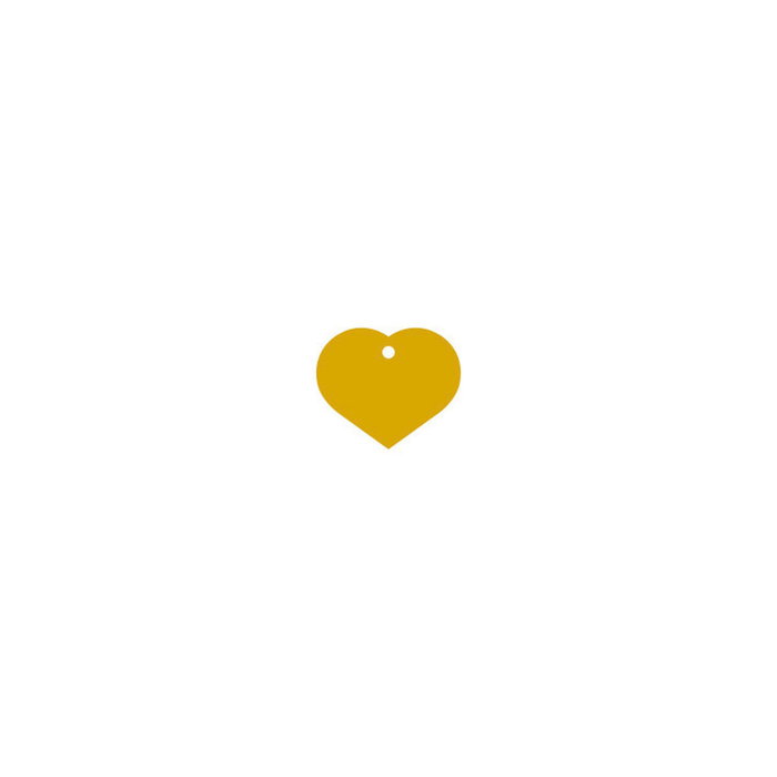 Placa identificativa para collar Imarc Heart Amarillo Dorado Placa identificativa para collar Imarc Heart Amarillo Dorado