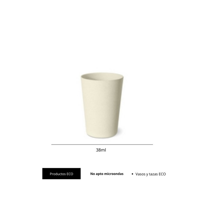 Bioworks Vaso Bio de Bambú 38 cl Color Crema (144 unidades)