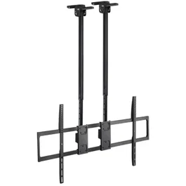 TooQ LPCE11120TSLI-B Soporte de Techo para TV Extensible e Inclinable (60-120", hasta 120 kg) para Techos Inclinados con Gestión de Cables