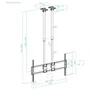 TooQ LPCE11120TSLI-B Soporte de Techo para TV Extensible e Inclinable (60-120", hasta 120 kg) para Techos Inclinados con Gestión de Cables