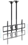 Tooq Soporte de Techo Extensible Doble Mástil para Pantallas 60-120 pulgadas, Negro