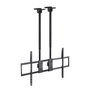 Tooq Soporte de Techo Extensible Doble Mástil para Pantallas 60-120 pulgadas, Negro