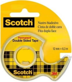 SCOTCH Cinta adhesiva de doble cara transparente 12 mm x 6 m