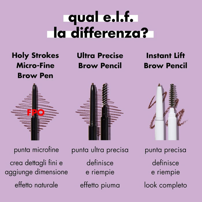 Elf Cosmetics HOLY STROKES micro-fine lápiz de cejas Neutral Brown
