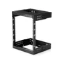 StarTech.com RK12WALLOA Armario Rack de Montaje en Pared 12U, Marco Abierto, Profundidad Ajustable 12-20", Capacidad 90 kg, Acero, Negro