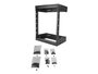 StarTech.com Rack de Pared Abierto 12U RK12WALLOA para Montaje en Pared, Profundidad Ajustable 12-20 Pulgadas, Carga 90 kg, 19", Acero Negro