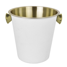 DKD Home Decor Worldfa 25 Champanera Loft Blanco Dorado 24 x 22 x 24 cm