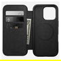 Nomad Modern Leather Folio iPhone 16 Pro Brown - Funda protectora de cuero marrón