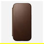 Nomad Modern Leather Folio iPhone 16 Pro Brown - Funda protectora de cuero marrón