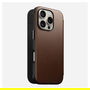 Nomad Modern Leather Folio iPhone 16 Pro Brown - Funda protectora de cuero marrón