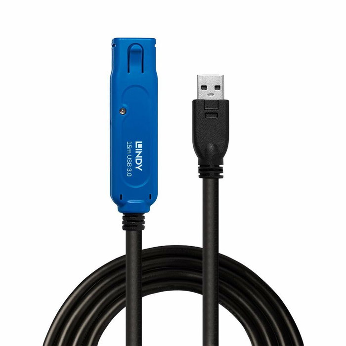 Lindy Extensión Activa USB 3.2 Gen 1 Pro 15m USB A Negro