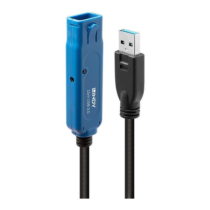Lindy Extensión Activa USB 3.2 Gen 1 Pro 15m USB A Negro