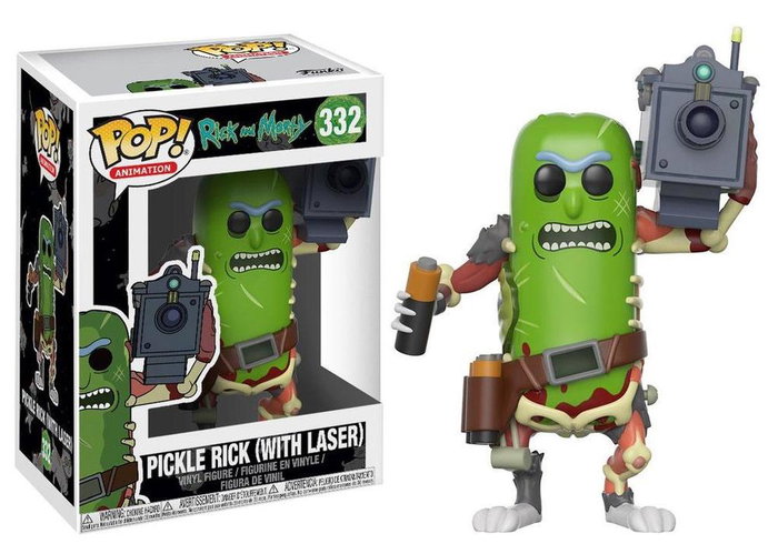 Funko #332 POP! Animation Rick y Morty Figura Pickle Rick con Láser de Vinilo 9 cm