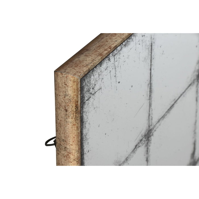 Espejo de pared Home ESPRIT Negro Dorado Vintage Ventana 80 x 4 x 80 cm