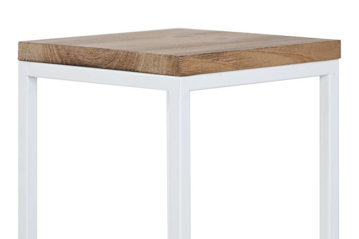 DKD Home Decor Repisa Blanco Natural Metal Abeto 40 x 100 x 40 cm Set de 2