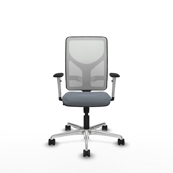 PIQUERAS Y CRESPO Silla de oficina Motilla Gris y Blanco con Mecanismo Sincro PIQUERAS Y CRESPO Silla de oficina Motilla Gris y Blanco con Mecanismo Sincro