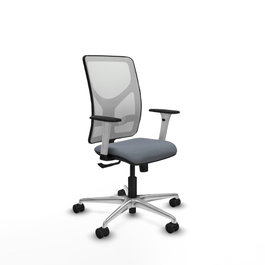 PIQUERAS Y CRESPO Silla de oficina Motilla Gris y Blanco con Mecanismo Sincro
