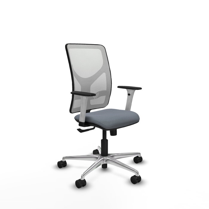 PIQUERAS Y CRESPO Silla de oficina Motilla Gris y Blanco con Mecanismo Sincro PIQUERAS Y CRESPO Silla de oficina Motilla Gris y Blanco con Mecanismo Sincro