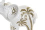 Figura Tropical DKD Home Decor Blanco Dorado 8 x 15 x 15 cm (2 Unidades)