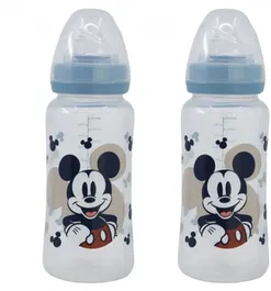 Disney Baby Biberones Disney Baby MICKEY COLLECTOR Set de 2 - 360 ml - Tetina Silicona - 3 Posiciones de Flujo