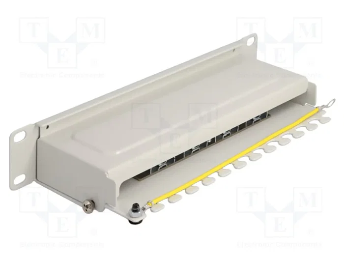 DeLOCK Patch Panel 10″ de 8 Puertos Cat.6A 1U Gris