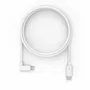 Compulocks 6FTC90DLT01 Cable de Conector Lightning a USB-C, 1.8m, Angular, Blanco, para iPhone
