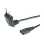 ROLINE Cable de Corriente Europeo CEE 7/16 con Conector Angular 90 Grados a C7, 1.8 m, Negro, 250 V 2.5 A
